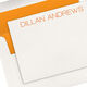 Modern Large Name Letterpress Flat Note Cards Image 4 of 5